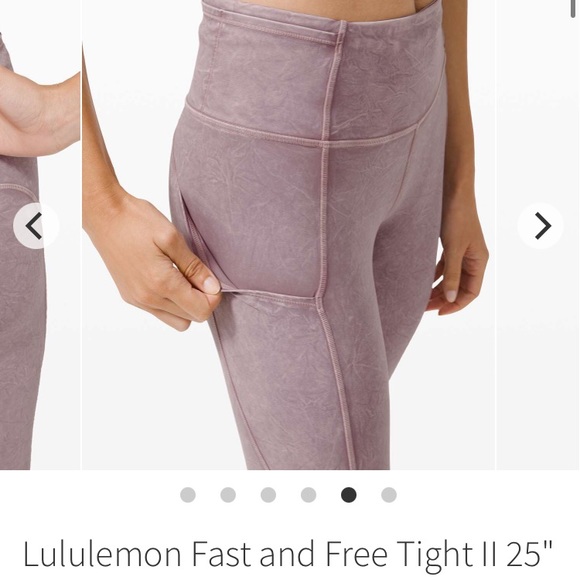 Fast and free II , size 4 , 25inch lululemon leggings, “ice dye” - Picture 3 of 15